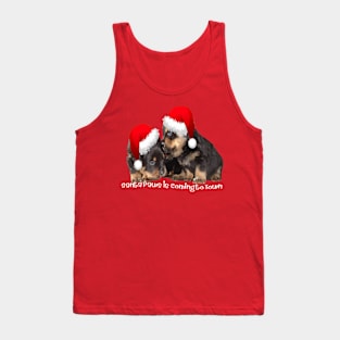 Santa Paws Is Coming To Town Cute Rottweiler Xmas Tank Top